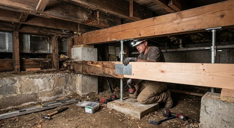 Basement Beam Repair in Kansas City, KS
