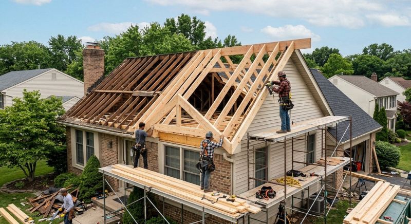 Gambrel Roof Framing in Kansas City, KS